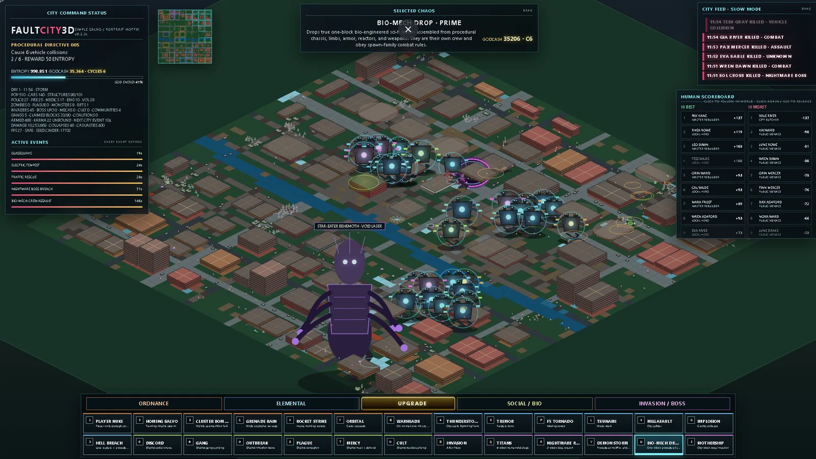 Fault City 3D living city destruction gameplay