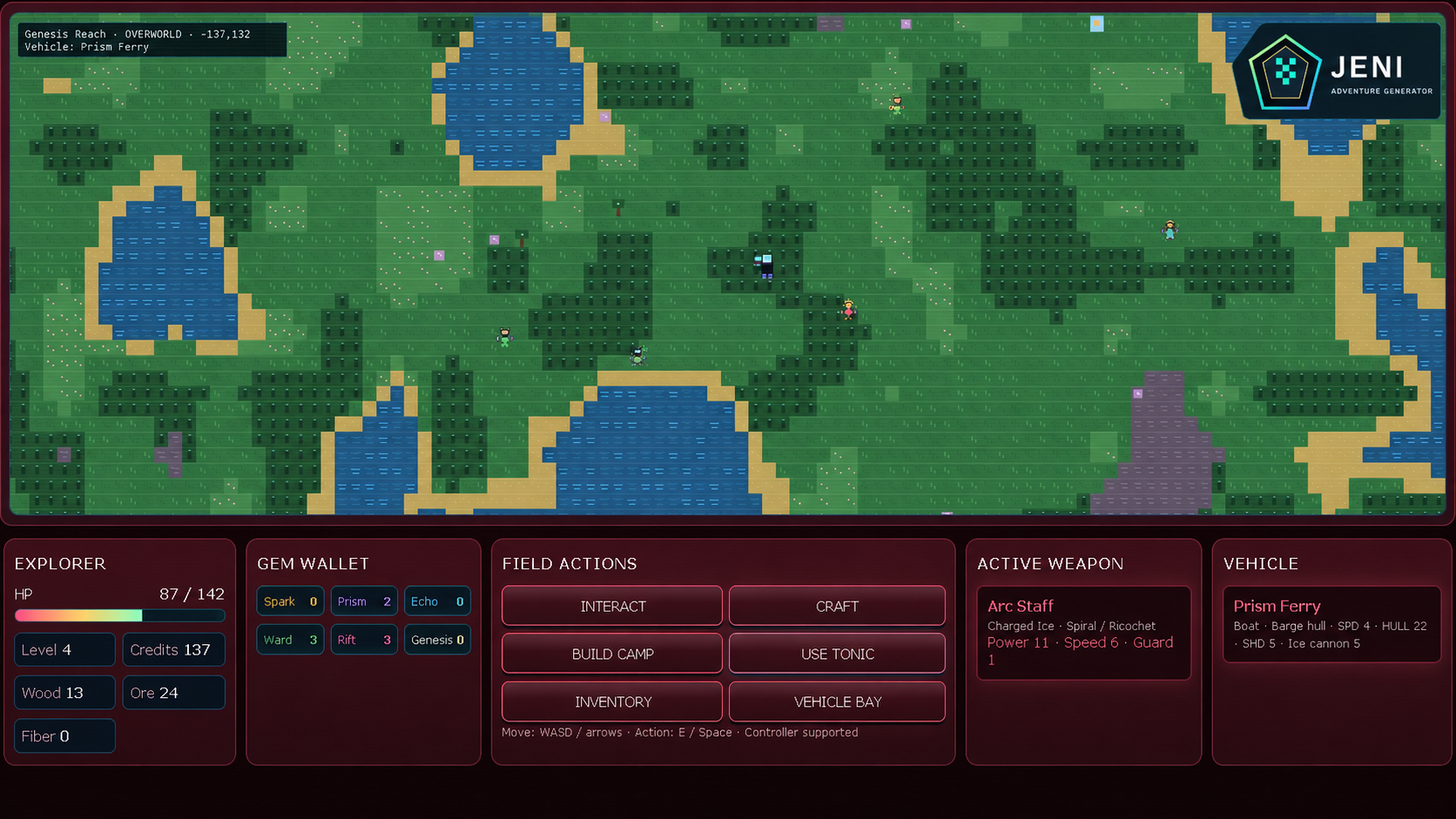 JENI Adventure Generator